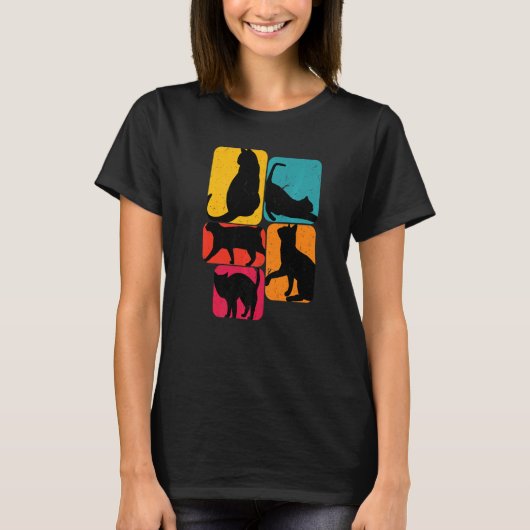 レトロ 猫 ネコ Tシャツ (正面)