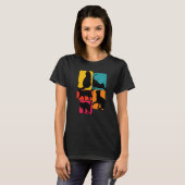レトロ 猫 ネコ Tシャツ (正面フル)