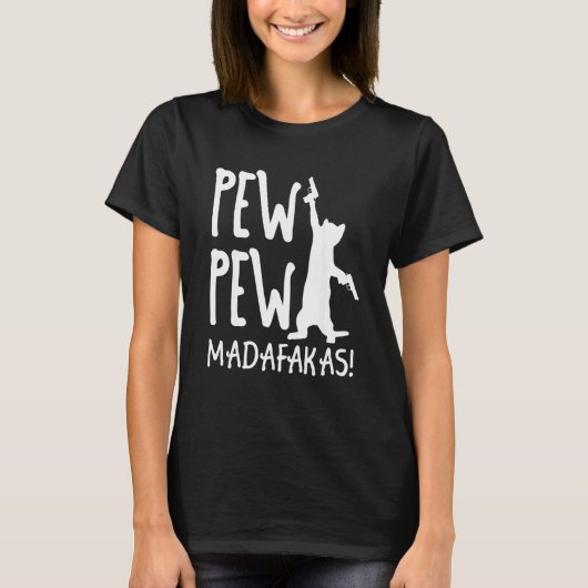 レトロ 猫 ピュー ピュー マダファカス クレイジー 子猫 ネコ Tシャツ (正面)