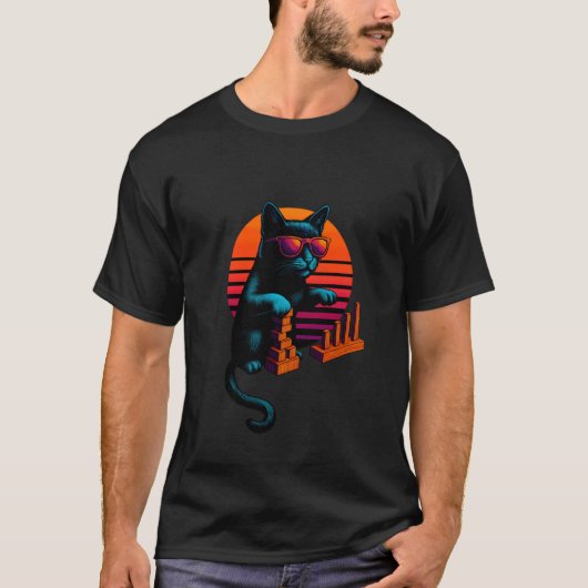 レトロ 猫 リハビリ 自立 スキル 作業療法士T Tシャツ (正面)