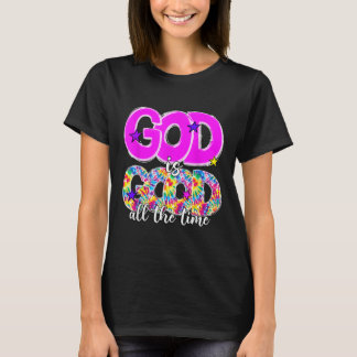 レトロ 神は善い いつも 崇拝 クリスチャンO Tシャツ