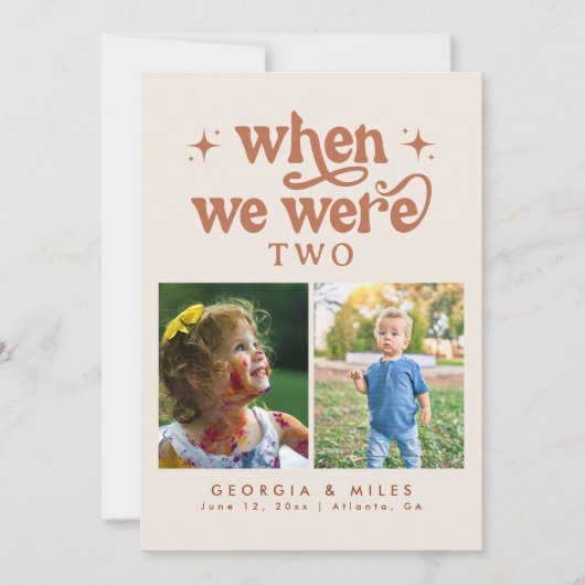 レトロ 私たちが出会った頃の赤ちゃん写真 テーブルナンバー (正面)