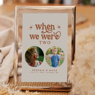 レトロ 私たちが出会った頃の赤ちゃん写真 テーブルナンバー