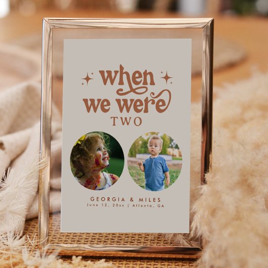 レトロ 私たちが出会った頃の赤ちゃん写真 テーブルナンバー