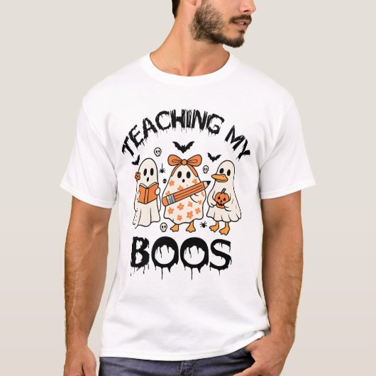 レトロ 私のブースにハロウィンの教え方 Tシャツ (正面)