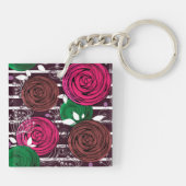 レトロ、素朴、フォーク キーホルダー (裏面)