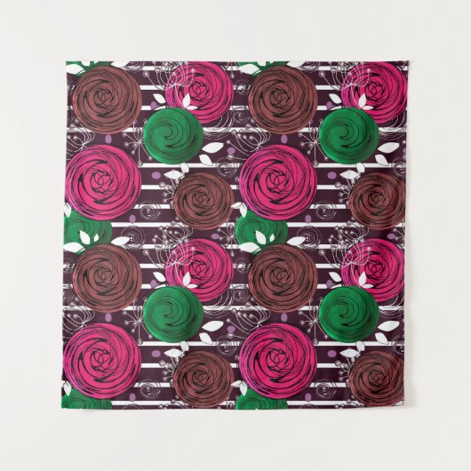 レトロ、素朴、フォーク タペストリー (正面)