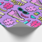 レトロ（紫） ラッピングペーパー (角)