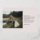 レトロ 結婚しました アナウンスメント 本物のホイル ヘッドライン (裏面)