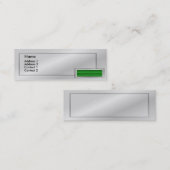 レトロ – 緑のシャッタープロファイルカード スキニー名刺 (正面/裏面)
