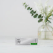 レトロ – 緑のシャッタープロファイルカード スキニー名刺 (スタンド正面)