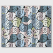 レトロ、緩和曲線 ラッピングペーパー (フラット)