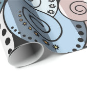 レトロ、緩和曲線 ラッピングペーパー (ロールコーナー)