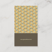 レトロ! 織り方:: ブラウンのベージュオレンジ 名刺 (裏面)