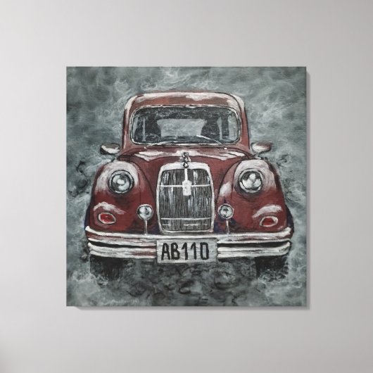 レトロ，自動車，車， キャンバスプリント (正面)
