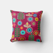 レトロ、花柄 クッション (正面)