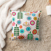 レトロ、花柄 クッション (ブランケット)