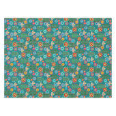 レトロ、花柄 テーブルクロス (正面(横))