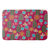 レトロ、花柄 バスマット (正面)