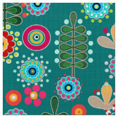 レトロ、花柄 ファブリック (クローズアップ)