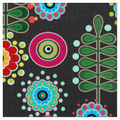 レトロ、花柄 ファブリック (クローズアップ)