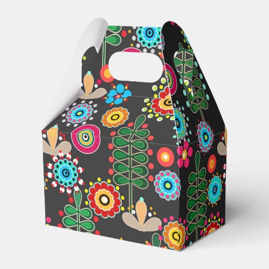 レトロ、花柄 フェイバーボックス (裏面サイド)