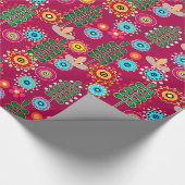 レトロ、花柄 ラッピングペーパー (角)