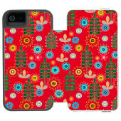 レトロ、花柄incipio iPhoneウォレットケース Incipio iPhoneウォレットケース (フォリオ Open)