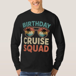 レトロ 誕生日 クルーズ スクワッド 2026 - ビンテージ サンセット Tシャツ
