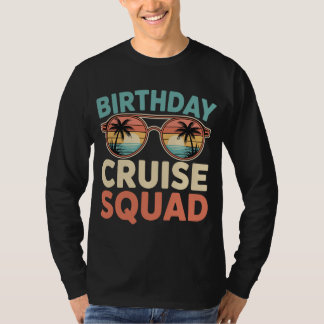 レトロ 誕生日 クルーズ スクワッド 2026 - ビンテージ サンセット Tシャツ