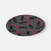 レトロ、赤い口紅 ペーパープレート (アングル)