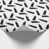 レトロ、赤い口紅 ラッピングペーパー (角)