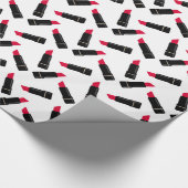 レトロ、赤い口紅 ラッピングペーパー (角)