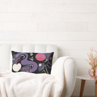 レトロ，長方形，カラフル，快適なクッション ランバークッション