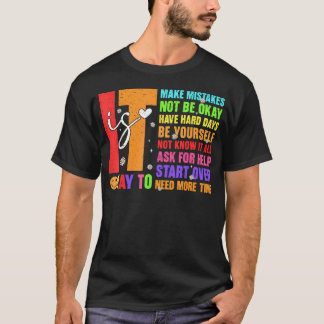 レトロ　間違えたっていいんだよ　自分らしく Tシャツ