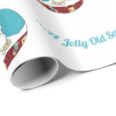 レトロ-雪だるま ラッピングペーパー (ロールコーナー)