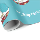 レトロ-雪だるま ラッピングペーパー (ロールコーナー)