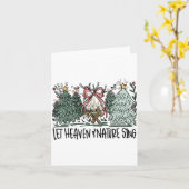 レトロ 面白い 天と自然が歌う ネスツリー カード (黄色い花)