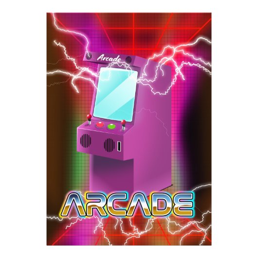 レトロ 1980年代 アーケード フォトプリント            (正面)