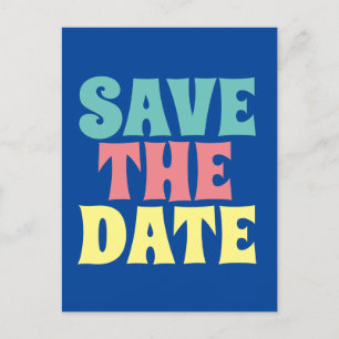 レトロ 1  SAVE THE DATE グルーヴィーパーティー ポストカード