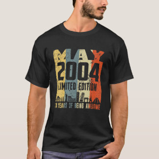 レトロ 2004年5月 楽しい18歳の誕生日 Tシャツ