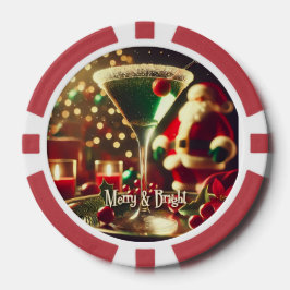 レトロ 50年代 サンタ クリスマス グリーン マティーニ ポーカーチップ