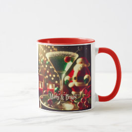 レトロ 50年代 サンタ クリスマス 緑のマティーニ マグカップ