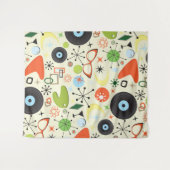 レトロ 50's 60's ヴィンテージ ファッション パターン パーティー タペストリー (正面(横))