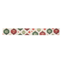 レトロ「67」クリスマスオーナメントフラットラッピングペーパー