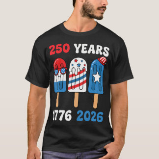 レトロ 7月4日 かき氷 1776 2026 愛国 Tシャツ