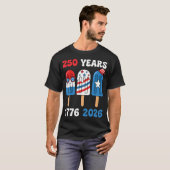 レトロ 7月4日 かき氷 1776 2026 愛国 Tシャツ (正面フル)