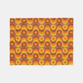 レトロ/70sパターン上品 フリースブランケット (正面(横))