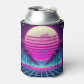 レトロ、80年代のネオン月/手のひら 缶クーラー (缶正面)