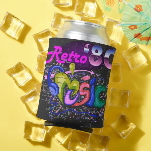 レトロ 80年代 音楽サウンド 缶クーラー (インサイチュ 夏)